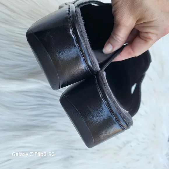 Clarks Black Slip On Loafers Mules 7M - Picture 8 of 12